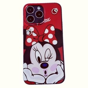 Minnie‎ Mouse Inspired Slim TPU Case for iPhone 14 Pro Max in Red